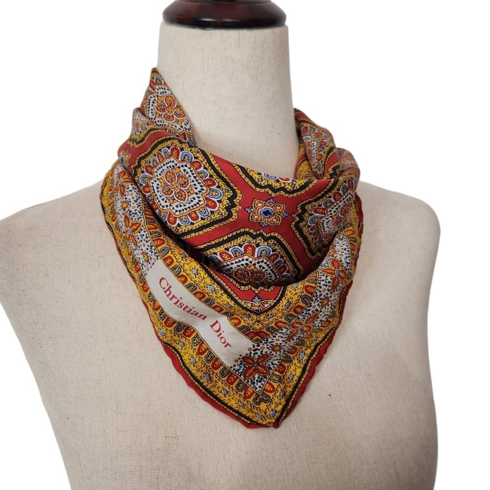 Dior Multicolor Paisley Scarf
